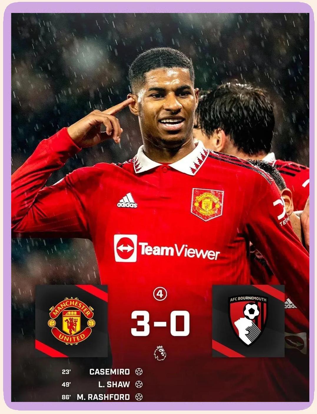 曼联队长领衔进球,带领球队取胜 曼联队长领衔进球,带领球队取胜