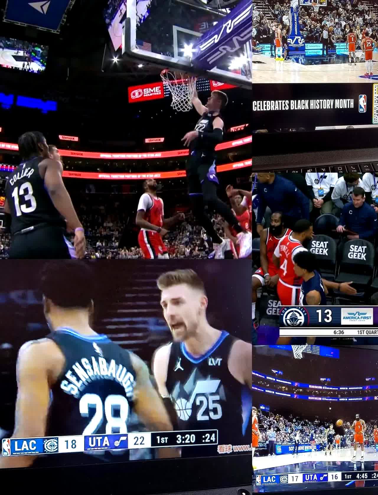 关于爵士主场险胜快船，实现逆转的信息